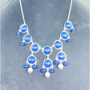 Exquisite blue necklace. Handmade.